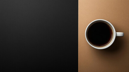 coffee top view shoot for a copy space
