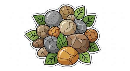 vector illustration of an abstract stone