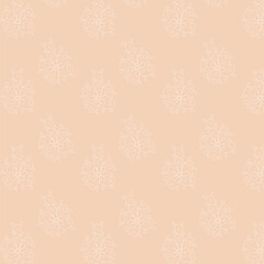 Floral pattern of small flowers and leaves for fabric