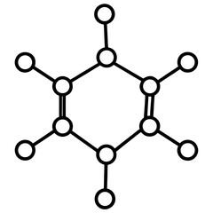 Atomic Network Symbol Line Art Design