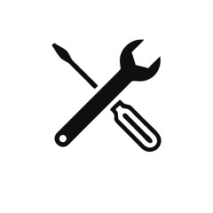 Repair icon. Wrench and screwdriver icon. Settings symbol vector Illustration