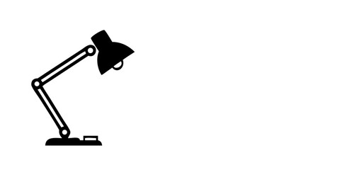 Table office lamp, desktop lamp, bulb icon or sign ideas Brilliant light bulb education, loading business concept, banner vector illustration