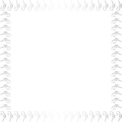 Aesthetic frame. Vector woman fashion frame for text. Simple template element for design, invitation