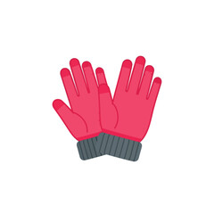 Winter Warmth: Pair of Pink Gloves Illustration