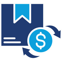 Purchasing Flat Blue Icon