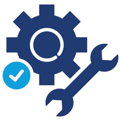 Service Flat Blue Icon © sugimanpenghulu