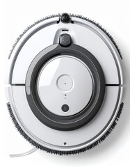 A robotic vacuum cleaner, designed to automate cleaning tasks efficiently and effortlessly in modern homes and offices.