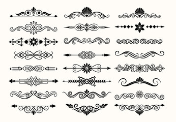 border frame floral decoration design illustration vector divider flourish ornament ornate vintage flower element swirl text wedding decorative doodle invitation