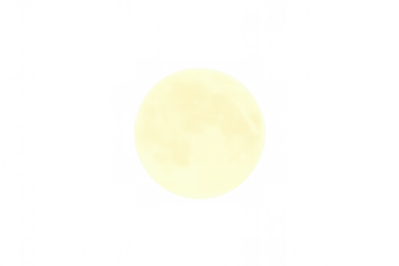 Glowing full moon watercolor illustration, soft luminescent nocturnal celestial artwork with transparent background