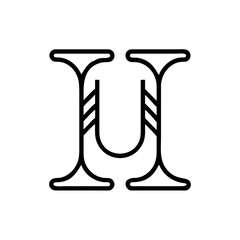 underline text decoration icon design.