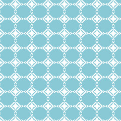Geometric Diamond Grid Blue and White Repeating Shape