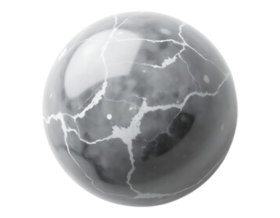 Marble Sphere with Cracks