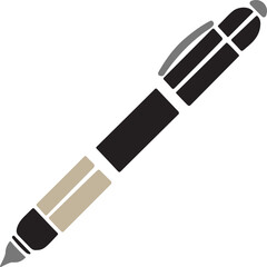 Retractable Ballpoint Pen Colorful Vector Illustration Design (Version: 04)