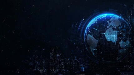 A futuristic depiction of the digital earth.