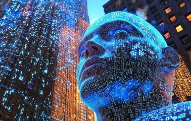 Visualization of artificial intelligence in cyborg development.