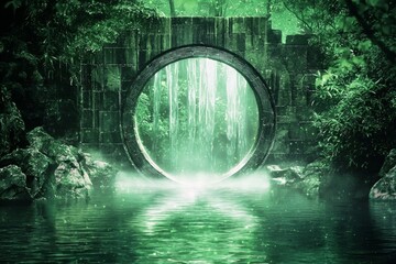 Fantasy illustration showcasing water magic dimensions.