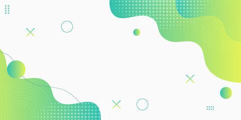 Colorful template banner with gradient color. Design with liquid shape. eps10