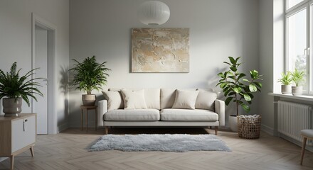 Bright and Airy Living Room Interior Design