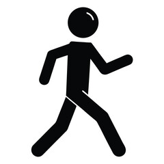 Iconic Silhouette of a Person Walking Symbolizing Movement and Progress The Simple Yet Effective Design Conveys Universal Meaning