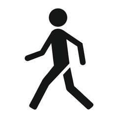 Iconic Silhouette of a Person Walking Symbolizing Movement and Progress The Simple Yet Effective Design Conveys Universal Meaning