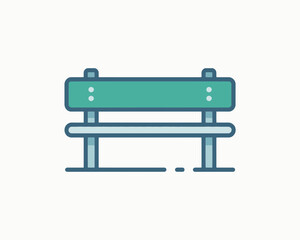 bench on a white background