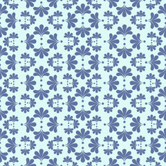 Seamless floral pattern with vintage flowers and decorative elements for fabric and wallpaper design