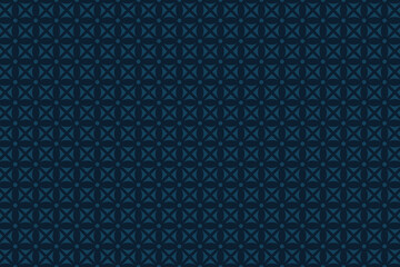 Seamless Dark Blue Geometric Pattern – Abstract Star Tile Background Vector