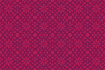 Seamless Pink Geometric Pattern &ndash; Abstract Floral Mandala Style Background