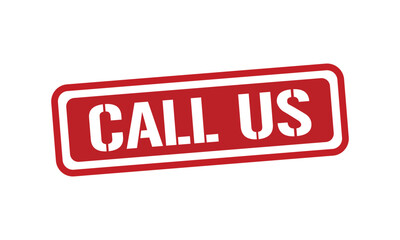 Fototapeta premium CALL US red stamp text vector, rubber stamp