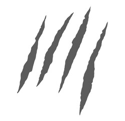 Four aligned claw scratches with rough and cracked texture design