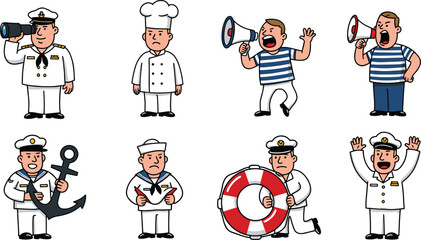 set of cartoon doctor