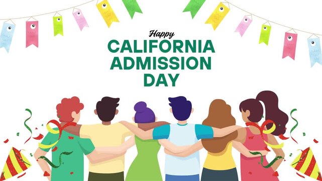 Footage illustration California Admission Day Perfect for celebrations