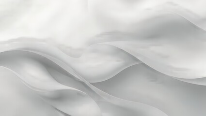 Obraz premium Soft flowing white silk fabric, smooth translucent waves, elegant satin texture, delicate drapery folds, luxurious silky cloth close-up, gentle abstract fabric layers, minimalist textile art