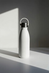 Water vacuum cup drinking water bottle metal branding product mockup photo E-commerce marketing poster Background shooting scene