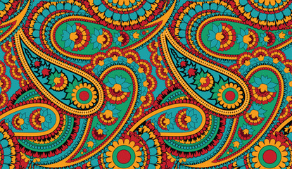 Seamless motif pattern design. Hand draw ethnic pattern