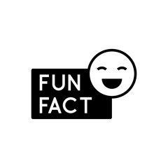 Fun Fact Icon with Smiley Face Vector Illustration