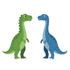 Fototapeta premium Green Dinosaur Illustration with Transparent Background, Cartoon Design Element