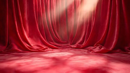 Vibrant red velvet backdrop for premium product showcase