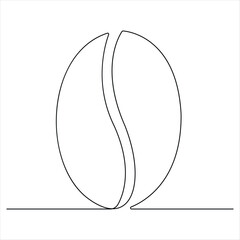 One line drawing of Coffee Beans minimalist vector illustration