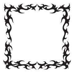 tribal border spike frame vintage frame with floral ornament frame for text