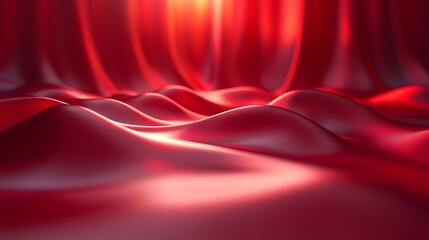 Naklejka premium Vibrant metallic red backdrop with gradient reflections