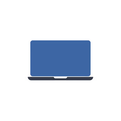 Modern Minimalist Laptop Computer Technology Icon Digital Device Illustration for Business and Education Concepts