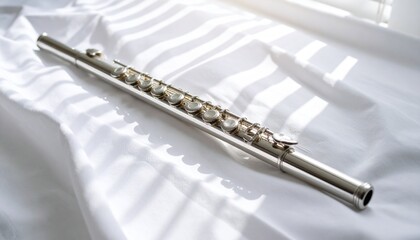 Flute on Soft Fabric with Sunlight
