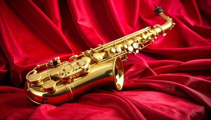 Saxophone on Velvet Drapes