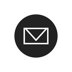 email icon, vector illustration, minimalistic, mail icon for web disain, compuer icon, envelope icon, with frame