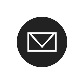 email icon, vector illustration, minimalistic, mail icon for web disain, compuer icon, envelope icon, with frame