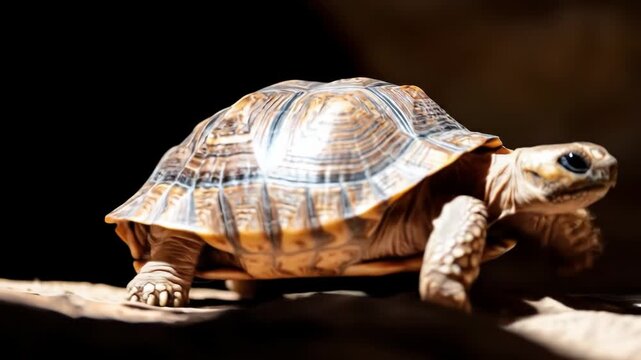 Backlit turtle with patterned shell