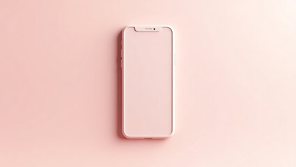A realistic smartphone mockup placed on a traditional golden ochre, pink, white background.