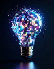 Disco lightbulb, creative idea