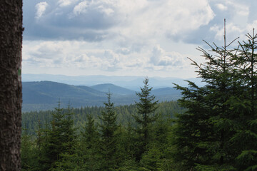 clouds over the mountains
